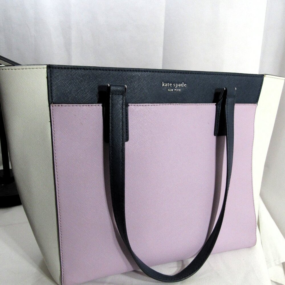 KATE SPADE LARGE LAVENDER CAMERON BAG TOTE "LOTS OF POCKETS" SECRETARY BAG - Picture 5 of 16